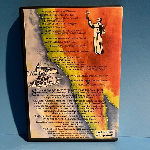 Inside the California Missions DVD (2013) Documentary by David Bolton – History - Picture 2 of 6